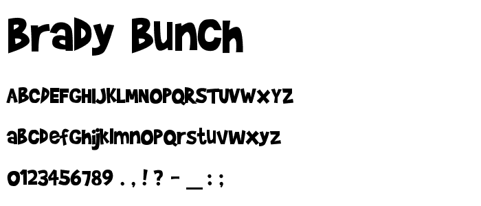 Brady Bunch font